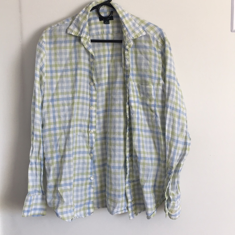 J Crew linen button down
